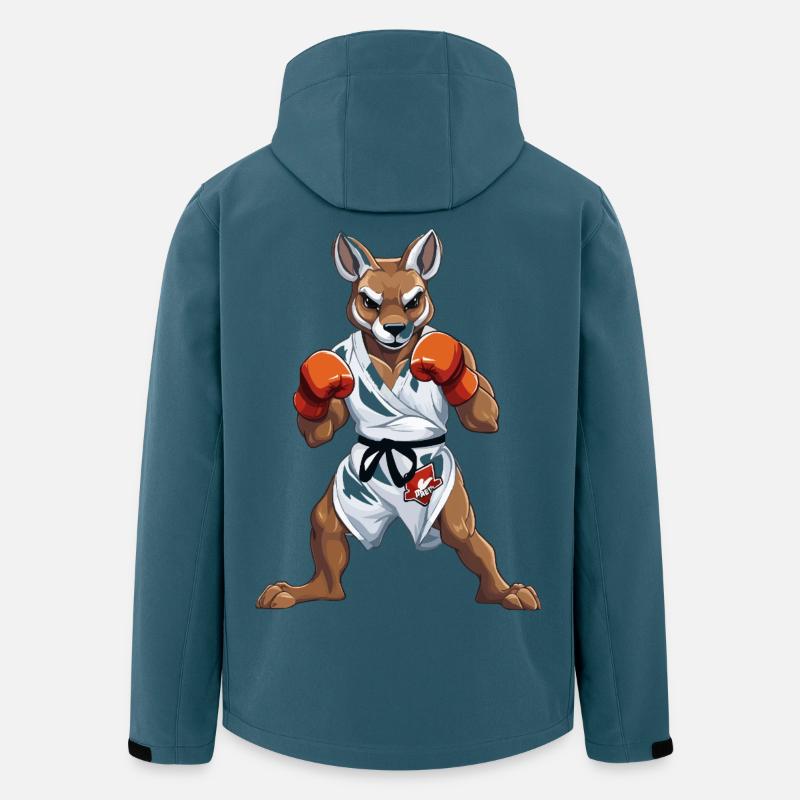 Känguru Karate Kämpfer - Recycelte Männer Softshell-Jacke von Stanley/Stella - Dunkles Petrol