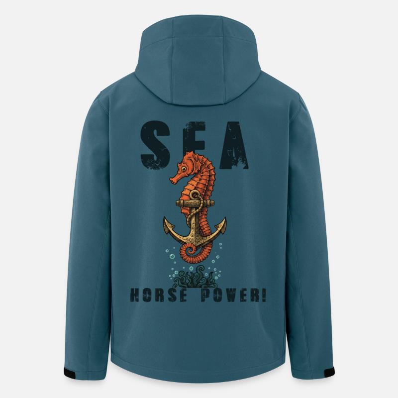 Seepferdchen-Humor Seepferdchen-Kraft - Recycelte Männer Softshell-Jacke von Stanley/Stella - Dunkles Petrol