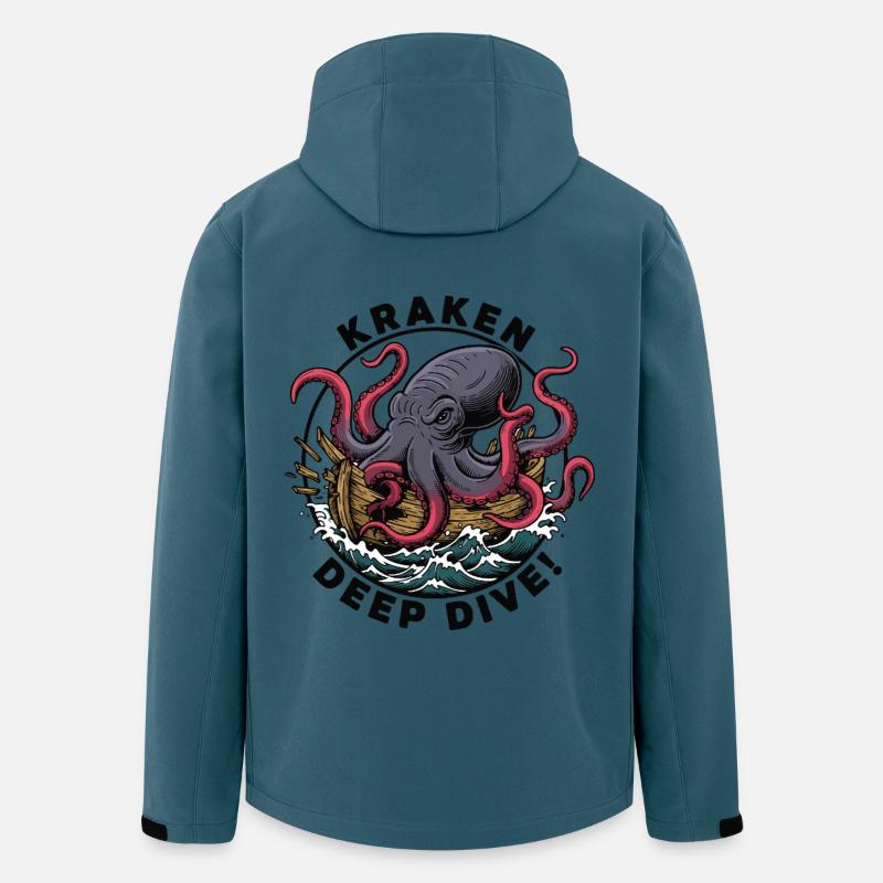 Kraken Deep Dive Angriffsschiff - Recycelte Männer Softshell-Jacke von Stanley/Stella - Dunkles Petrol