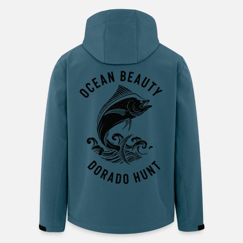 Seefischer-Dorado - Recycelte Männer Softshell-Jacke von Stanley/Stella - Dunkles Petrol