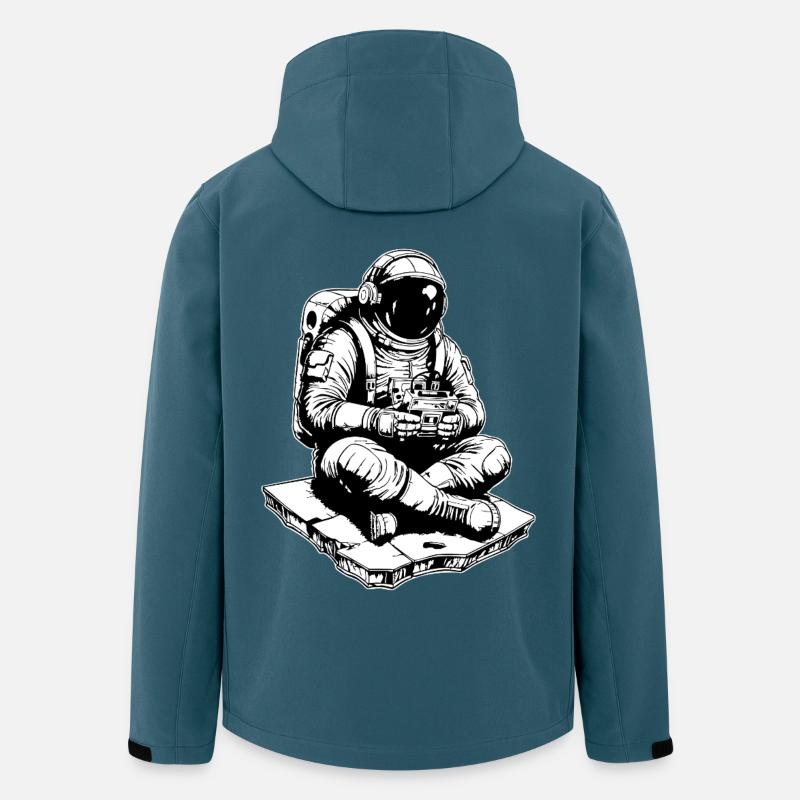 Astronaute Gaming Console Espace - Veste softshell homme en polyester recyclé Stanley/Stella - bleu pétrole foncé