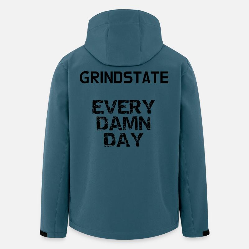 GRINDSTATE - Veste softshell homme en polyester recyclé Stanley/Stella - bleu pétrole foncé