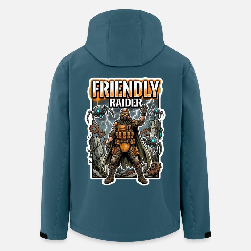Friendly Raider - Veste softshell homme en polyester recyclé Stanley/Stella - bleu pétrole foncé