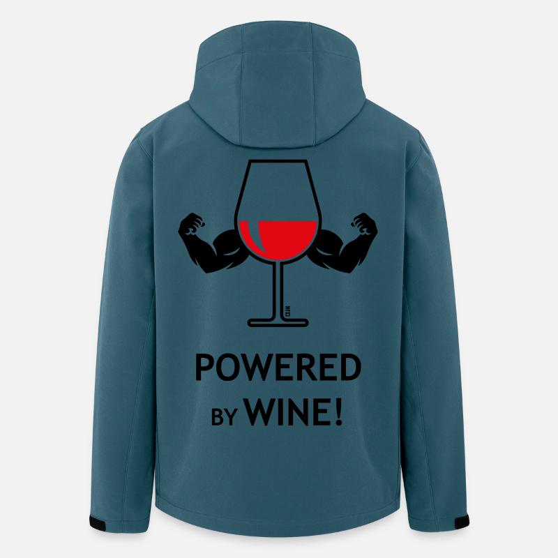 Propulsé par le vin ! - Veste softshell homme en polyester recyclé Stanley/Stella - bleu pétrole foncé