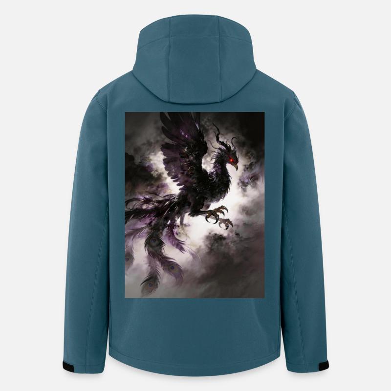 Le Phénix Noir : Ombre et Renaissance - Veste softshell homme en polyester recyclé Stanley/Stella - bleu pétrole foncé