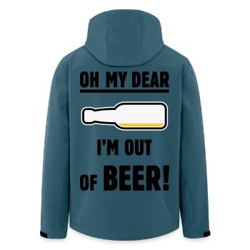 Oh mon cher – je n’ai plus de bière ! (Ale Lager / POS 3C) - Veste softshell homme en polyester recyclé Stanley/Stella - bleu pétrole foncé - Dos - AI Model Male 185 light (185cm)