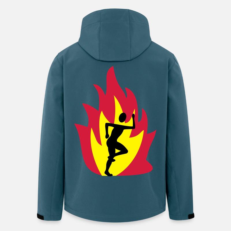 Läufer Flamme - Recycelte Männer Softshell-Jacke von Stanley/Stella - Dunkles Petrol