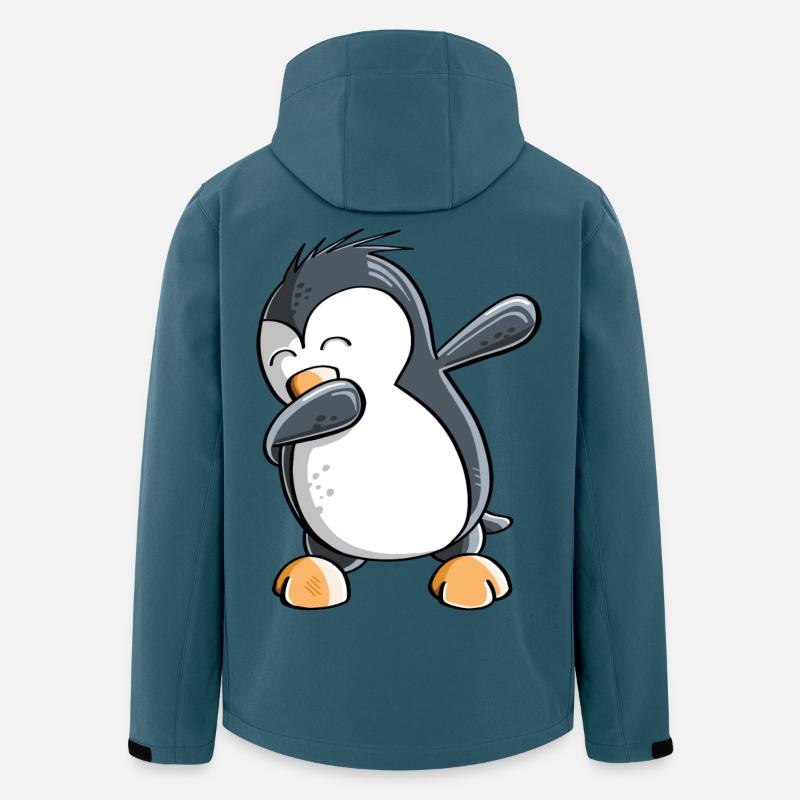 Dab Dance Pinguin - Dabbing - Fun Comic - Geschenk - Recycelte Männer Softshell-Jacke von Stanley/Stella - Dunkles Petrol