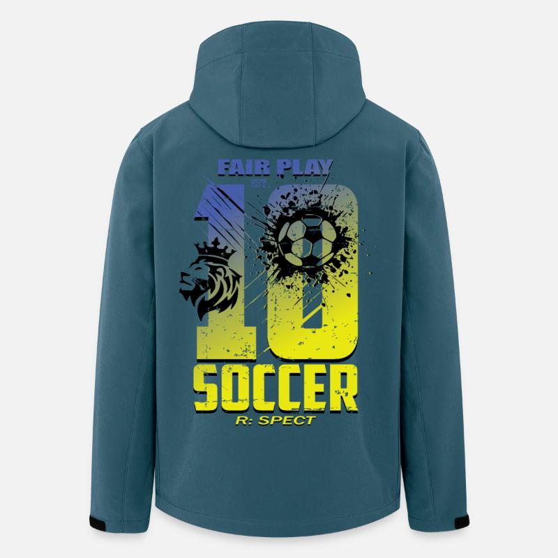 Fußball Trikot Nummer 10 - Recycelte Männer Softshell-Jacke von Stanley/Stella - Dunkles Petrol
