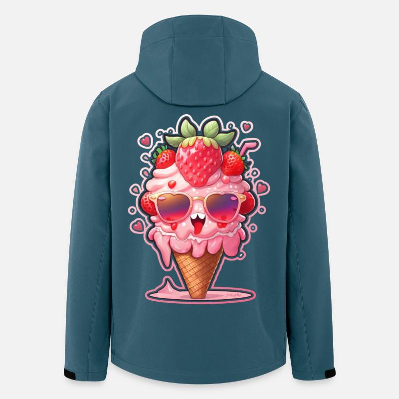 Erdbeereis - Recycelte Männer Softshell-Jacke von Stanley/Stella - Dunkles Petrol