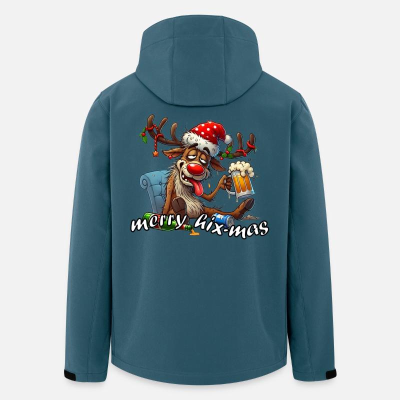 merry hix-mas - Recycelte Männer Softshell-Jacke von Stanley/Stella - Dunkles Petrol