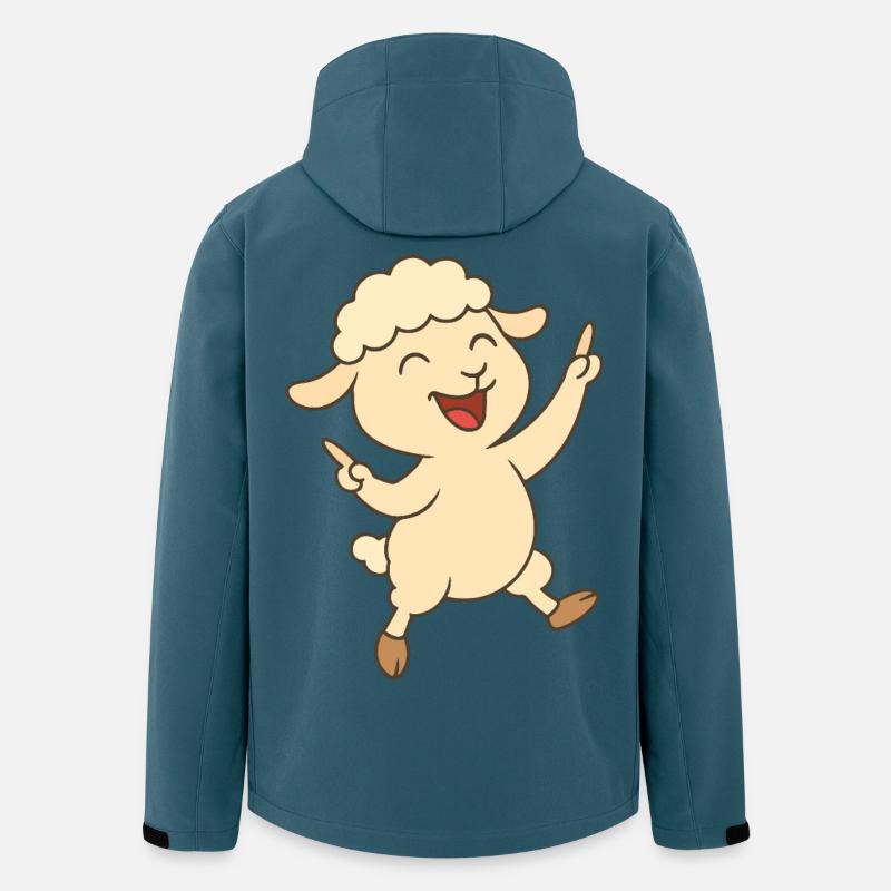 Tanzendes Lämmchen - Recycelte Männer Softshell-Jacke von Stanley/Stella - Dunkles Petrol