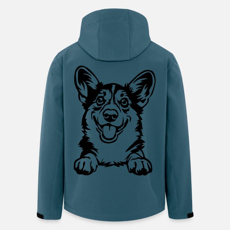 Welsh Corgi Head - Men’s Recycled Softshell Jacket by Stanley/Stella - stargazer