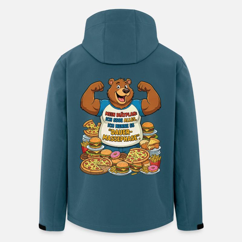 Permanent mass phase: Bear with pizza - Men’s Recycled Softshell Jacket by Stanley/Stella - stargazer