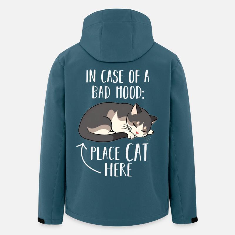 Chat - Veste softshell homme en polyester recyclé Stanley/Stella - bleu pétrole foncé