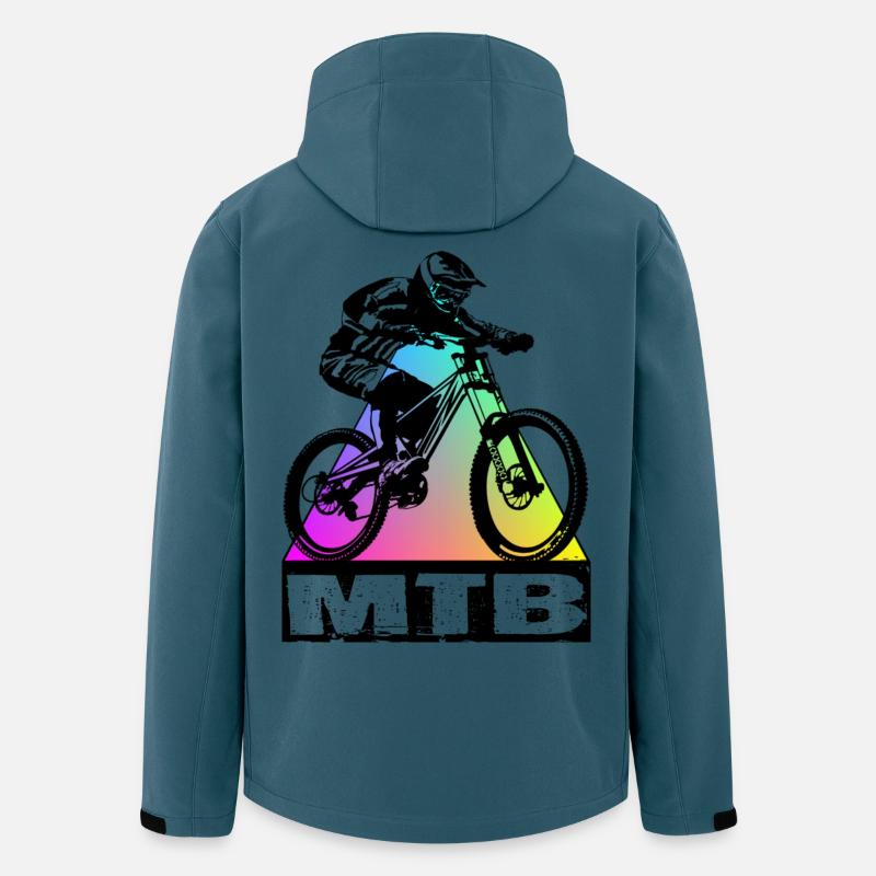 MTB Bike - Recycelte Männer Softshell-Jacke von Stanley/Stella - Dunkles Petrol