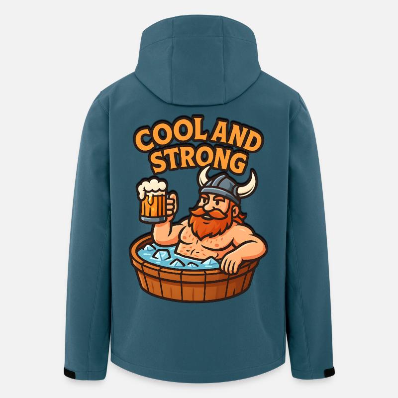 Cool und Starker Wikinger Eisbaden - Recycelte Männer Softshell-Jacke von Stanley/Stella - Dunkles Petrol