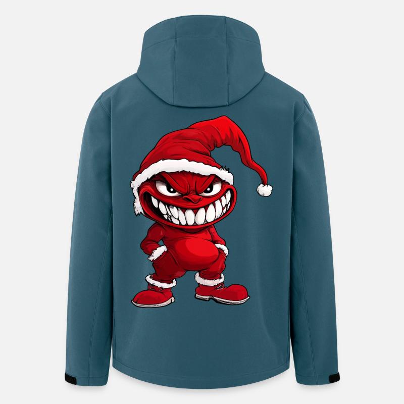 Teufel Weihnachten - Recycelte Männer Softshell-Jacke von Stanley/Stella - Dunkles Petrol