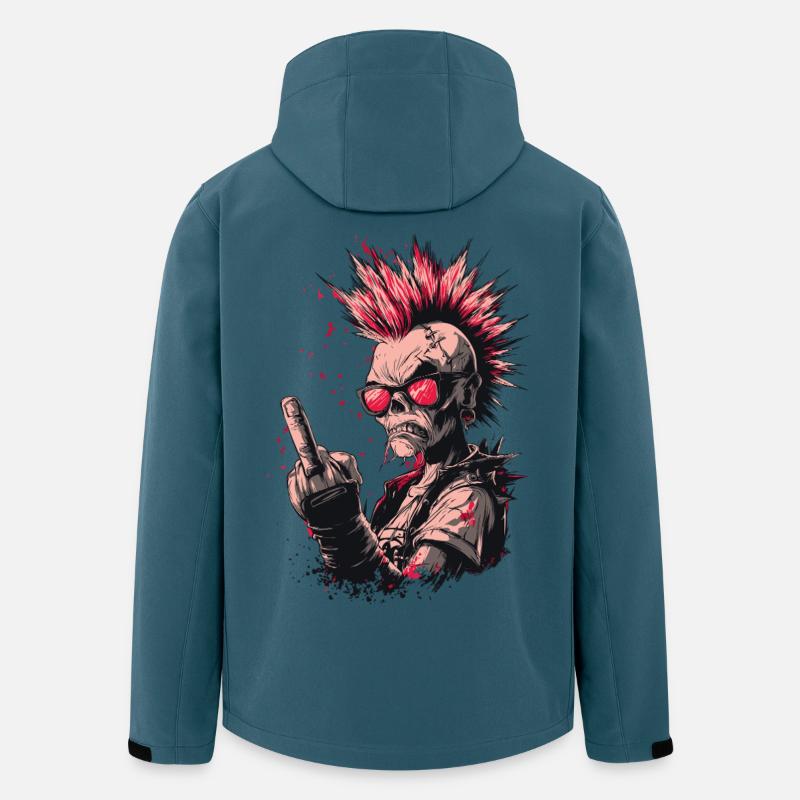 Punk Skeleton Style - Recycelte Männer Softshell-Jacke von Stanley/Stella - Dunkles Petrol