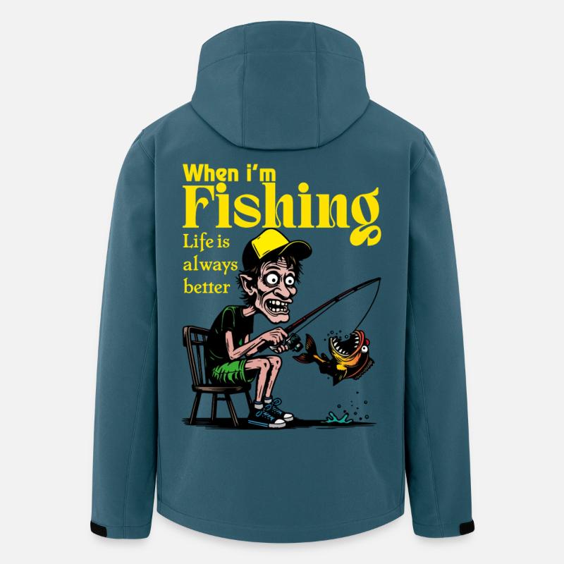 WhenIAmFishing - Men’s Recycled Softshell Jacket by Stanley/Stella - stargazer