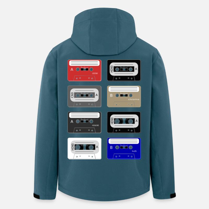 Musikkassetten - Recycelte Männer Softshell-Jacke von Stanley/Stella - Dunkles Petrol
