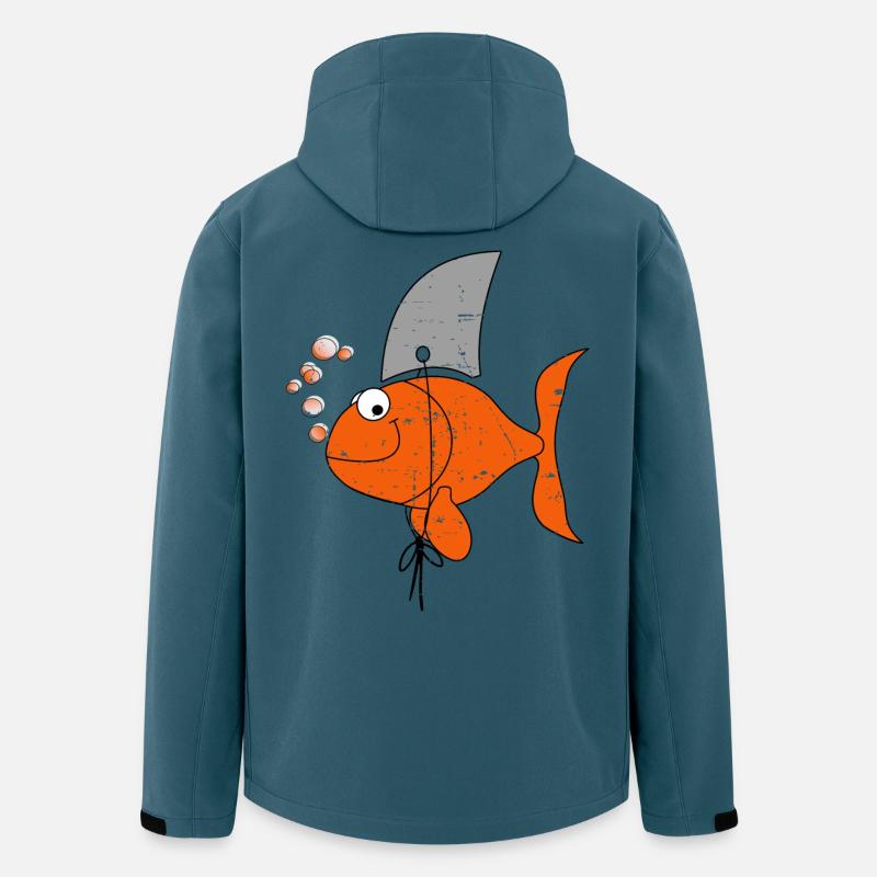 Lustige Fisch - Recycelte Männer Softshell-Jacke von Stanley/Stella - Dunkles Petrol
