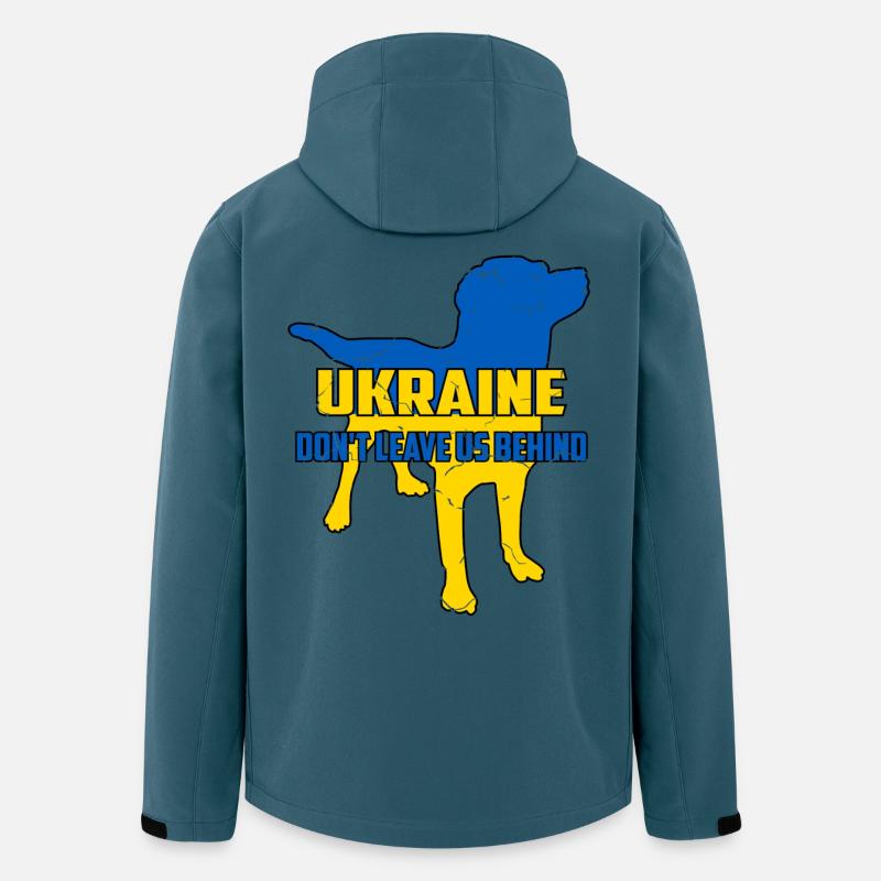 Ukraine Tierrettung - Recycelte Männer Softshell-Jacke von Stanley/Stella - Dunkles Petrol