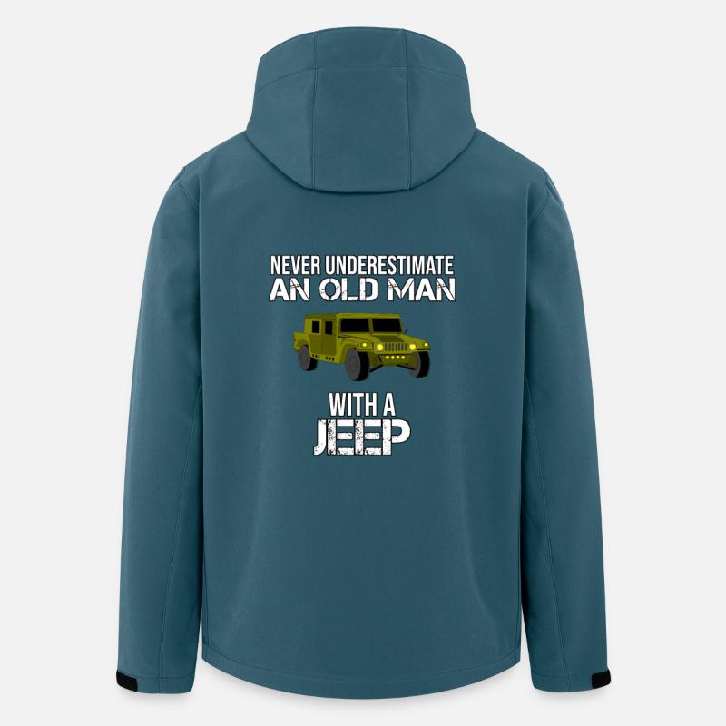 Old Man Jeep Abenteuer - Recycelte Männer Softshell-Jacke von Stanley/Stella - Dunkles Petrol