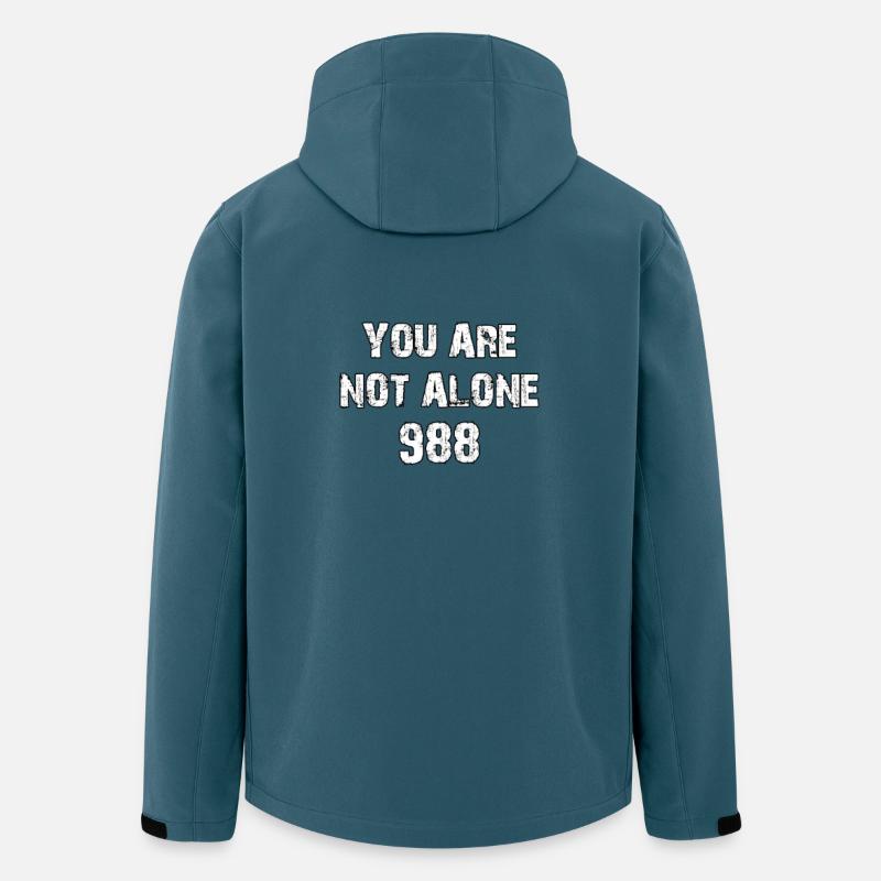 You Are Not Alone 988 - Men’s Recycled Softshell Jacket by Stanley/Stella - stargazer