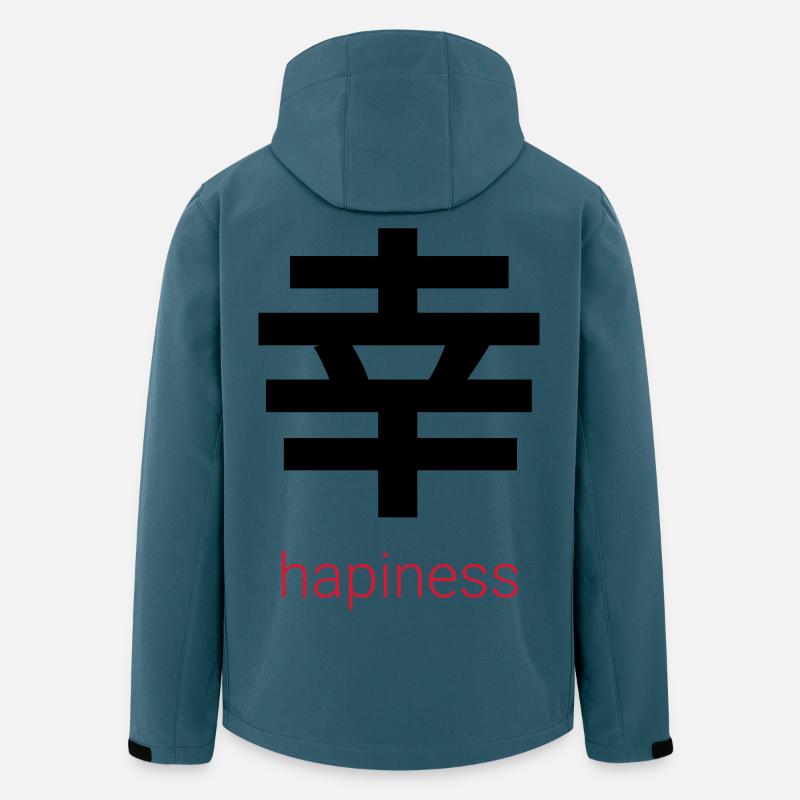 幸 – Japanisches Glück - Recycelte Männer Softshell-Jacke von Stanley/Stella - Dunkles Petrol