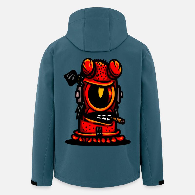 Red Devil Cigar Caricature - Men’s Recycled Softshell Jacket by Stanley/Stella - stargazer