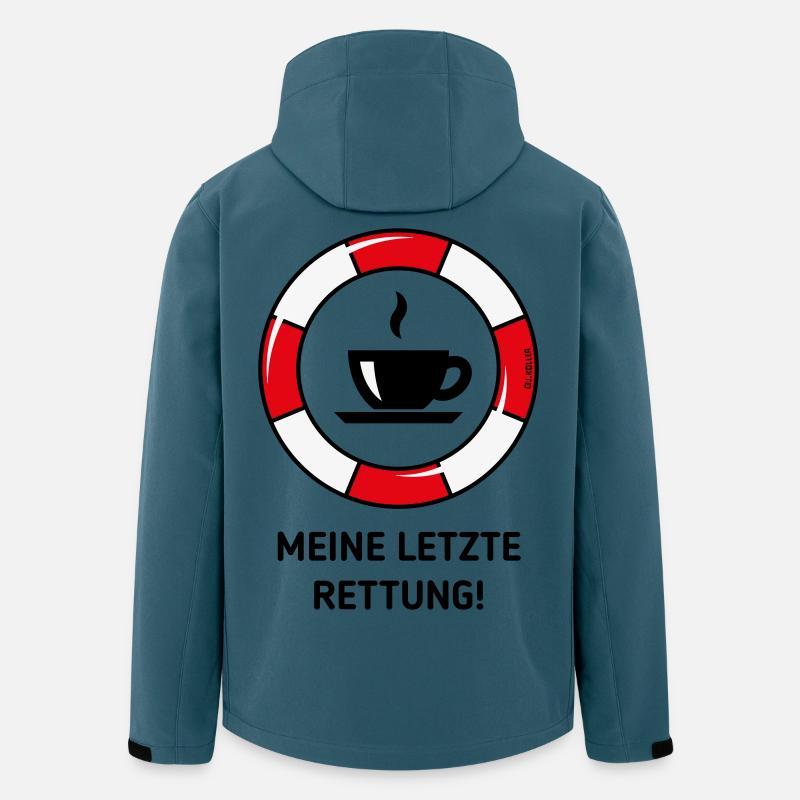 Meine Letzte Rettung! (Kaffee Kaffeetrinker POS3C) - Recycelte Männer Softshell-Jacke von Stanley/Stella - Dunkles Petrol