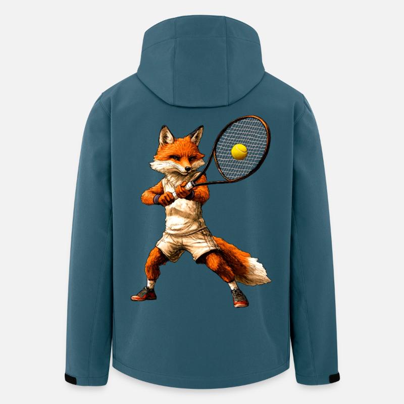 Fuchs Tennisspieler - Recycelte Männer Softshell-Jacke von Stanley/Stella - Dunkles Petrol