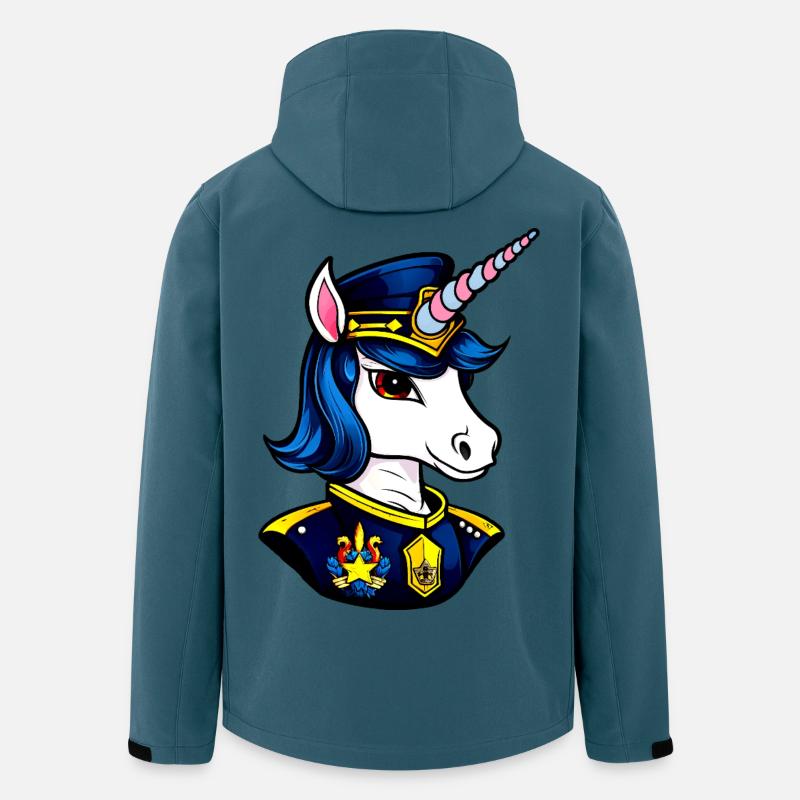 Polizei Einhorn - Recycelte Männer Softshell-Jacke von Stanley/Stella - Dunkles Petrol