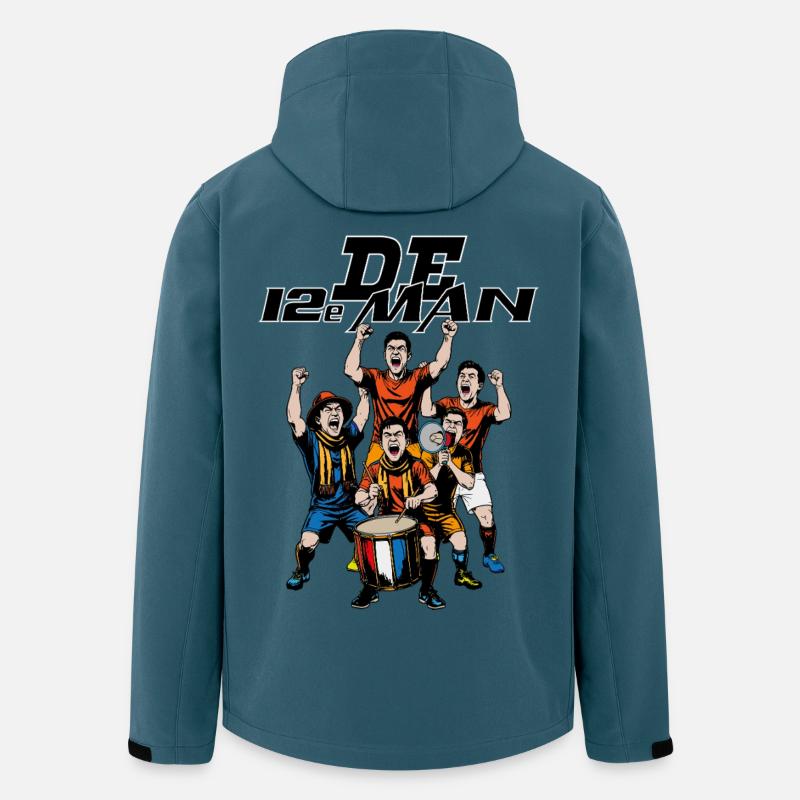 De12eMan - Recycelte Männer Softshell-Jacke von Stanley/Stella - Dunkles Petrol