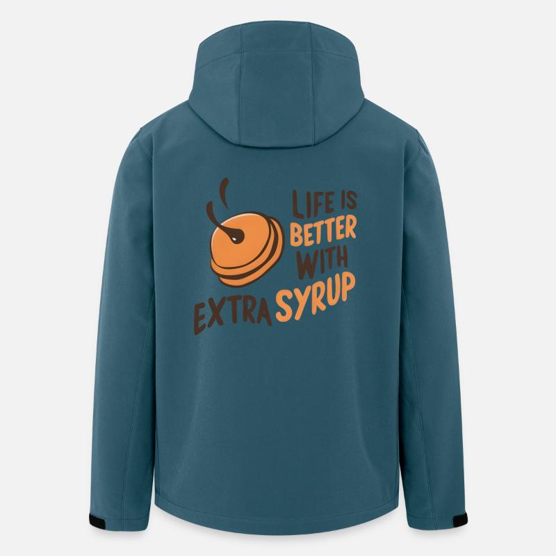 Life is Better with Extra Syrup - Recycelte Männer Softshell-Jacke von Stanley/Stella - Dunkles Petrol