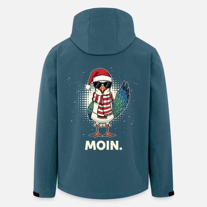 Möwe Weihnachtsmann - Recycelte Männer Softshell-Jacke von Stanley/Stella - Dunkles Petrol