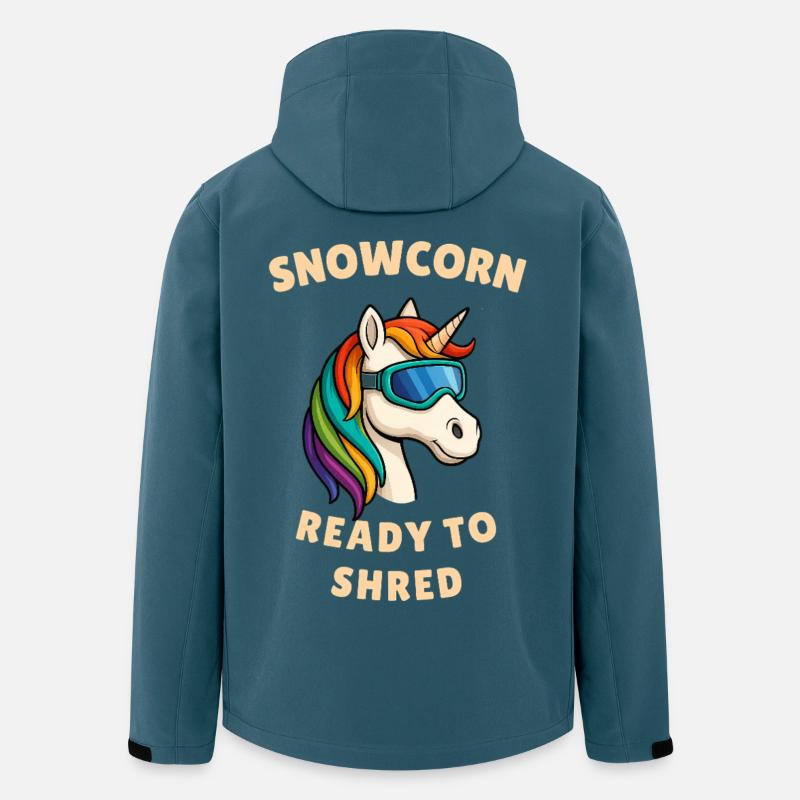 Schnee Einhorn  - Recycelte Männer Softshell-Jacke von Stanley/Stella - Dunkles Petrol