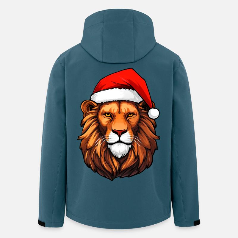 Löwe Weihnachtsmann - Recycelte Männer Softshell-Jacke von Stanley/Stella - Dunkles Petrol