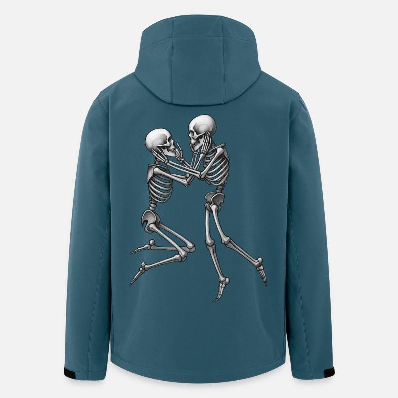 SKELETTE IN LIEBE #1 – Schwarz-Weiß - Recycelte Männer Softshell-Jacke von Stanley/Stella - Dunkles Petrol