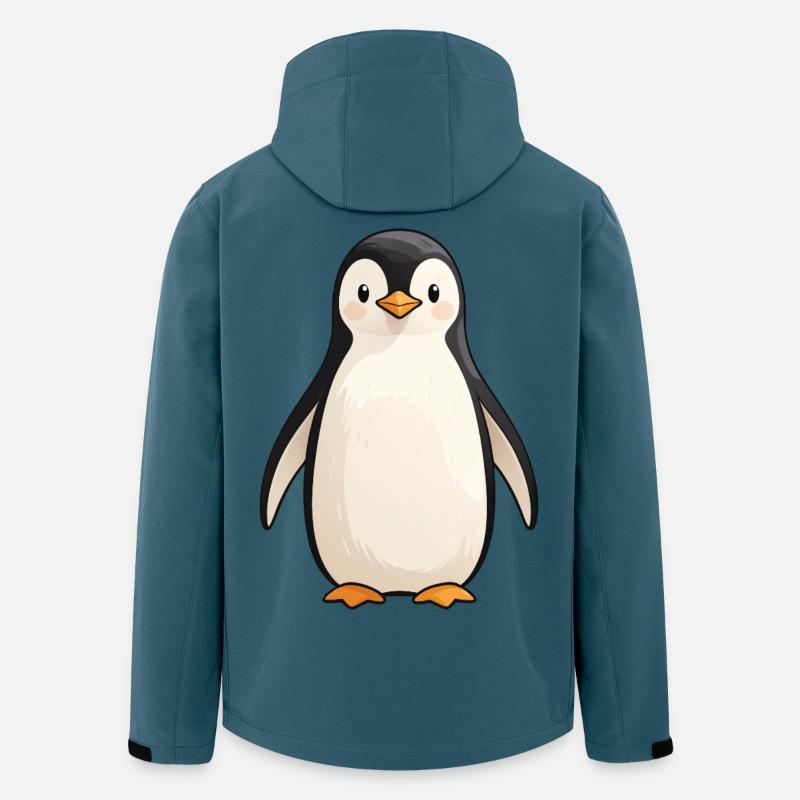 Niedlicher Pinguin Cartoon Stil - Recycelte Männer Softshell-Jacke von Stanley/Stella - Dunkles Petrol