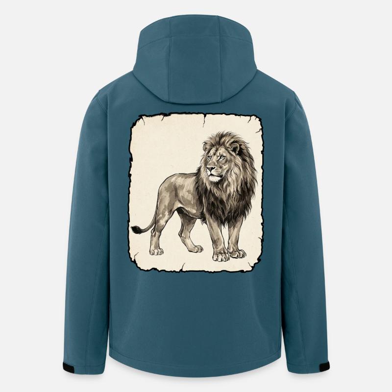 Löwe Afrika Reggae - Recycelte Männer Softshell-Jacke von Stanley/Stella - Dunkles Petrol