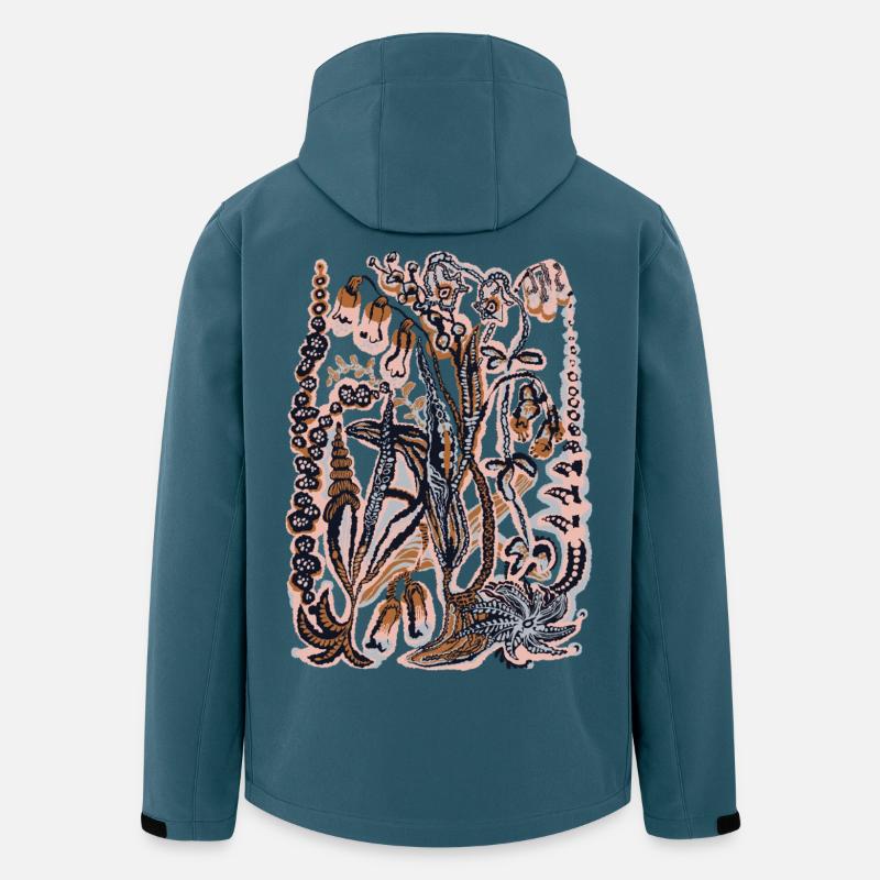 CAMPANULES - Veste softshell homme en polyester recyclé Stanley/Stella - bleu pétrole foncé