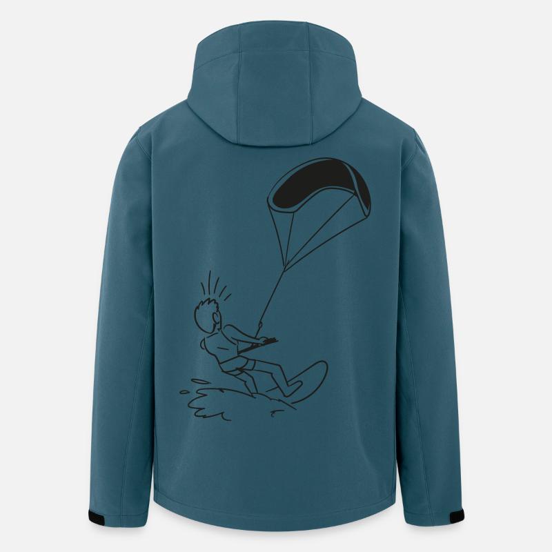 Kite Surfer / Kiter - Recycelte Männer Softshell-Jacke von Stanley/Stella - Dunkles Petrol