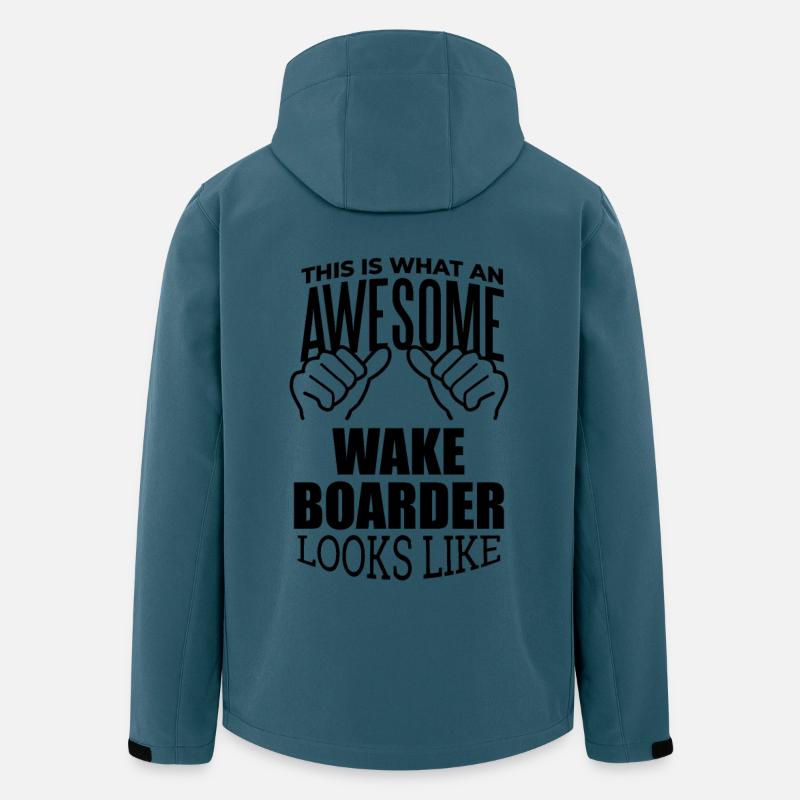Wakeboarding - Recycelte Männer Softshell-Jacke von Stanley/Stella - Dunkles Petrol