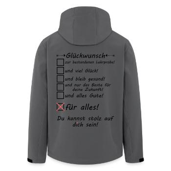 Réussi Échantillon d’enseignement Échantillon d’enseignement Félicitations - Veste softshell homme en polyester recyclé Stanley/Stella -  - Dos - AI Model Male 185 light (185cm)