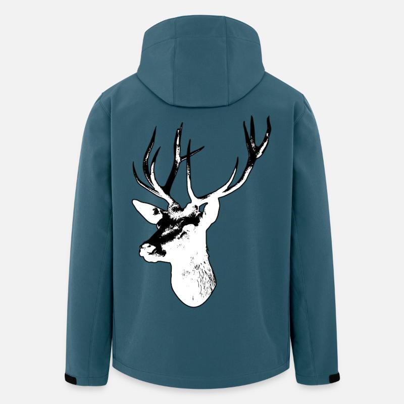 Hirsch - Recycelte Männer Softshell-Jacke von Stanley/Stella - Dunkles Petrol