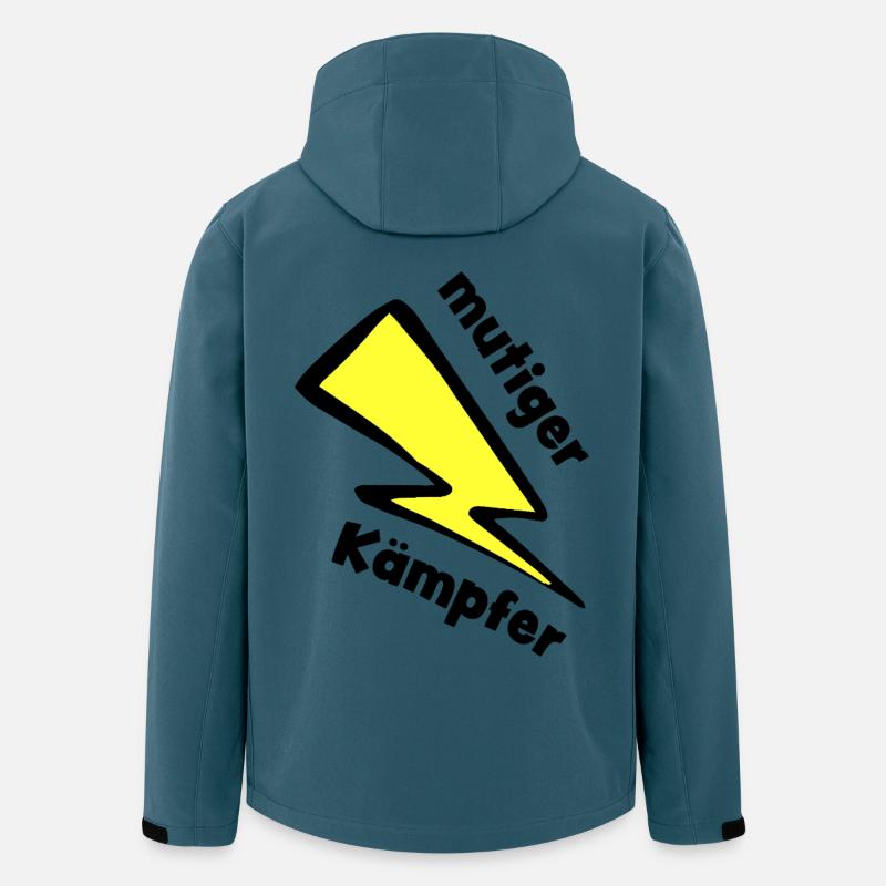 Kämpfer - Mutmacher - Glücksbringer - Recycelte Männer Softshell-Jacke von Stanley/Stella - Dunkles Petrol