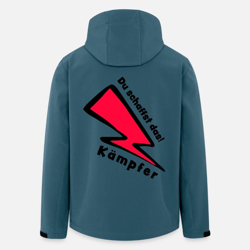Kämpfer - Du schaffst das - Glücksbringer - Recycelte Männer Softshell-Jacke von Stanley/Stella - Dunkles Petrol
