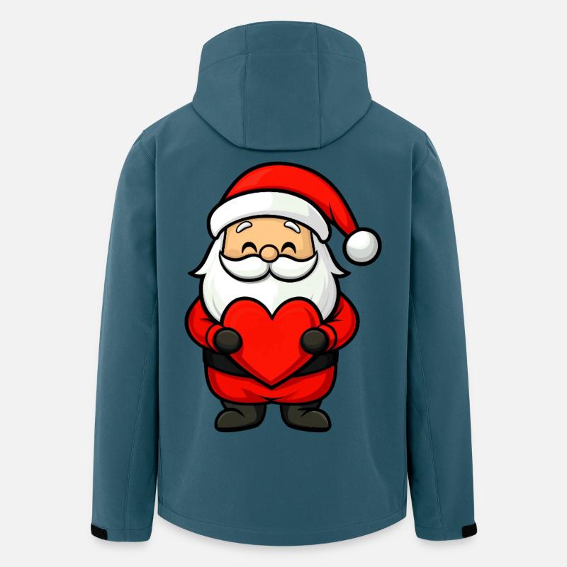 Weihnachtsmann mit Herz - Recycelte Männer Softshell-Jacke von Stanley/Stella - Dunkles Petrol